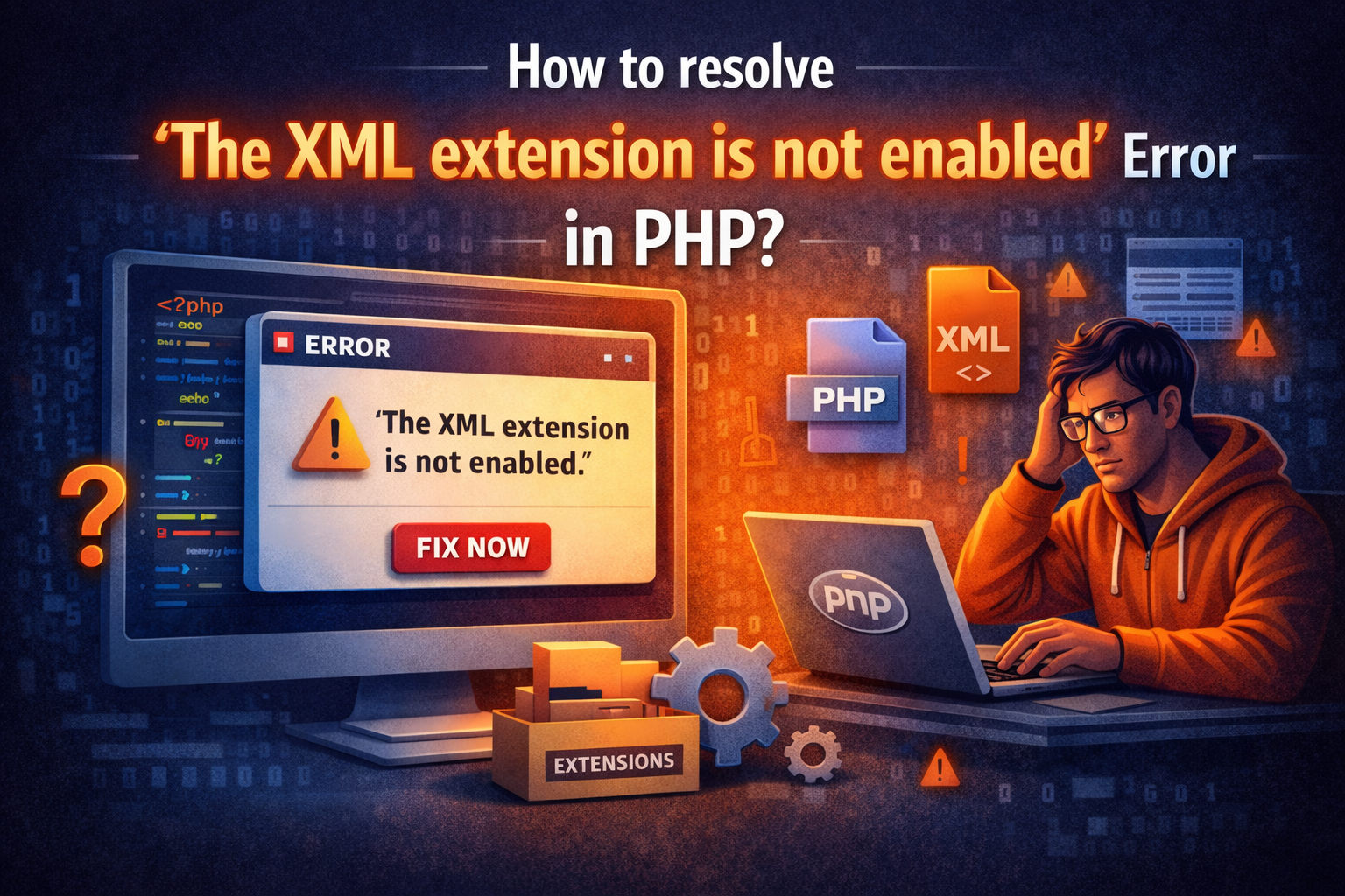 The XML extension is not enabled error