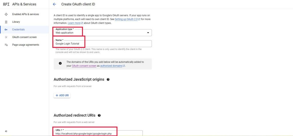 create oauth client id