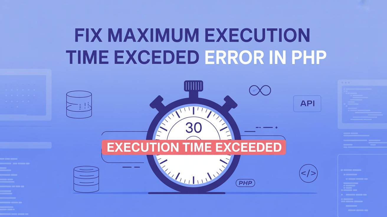 Maximum Execution Time Exceeded Error In PHP
